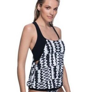 Gottex Two-Piece Tankini Swimsuit Set White Noise